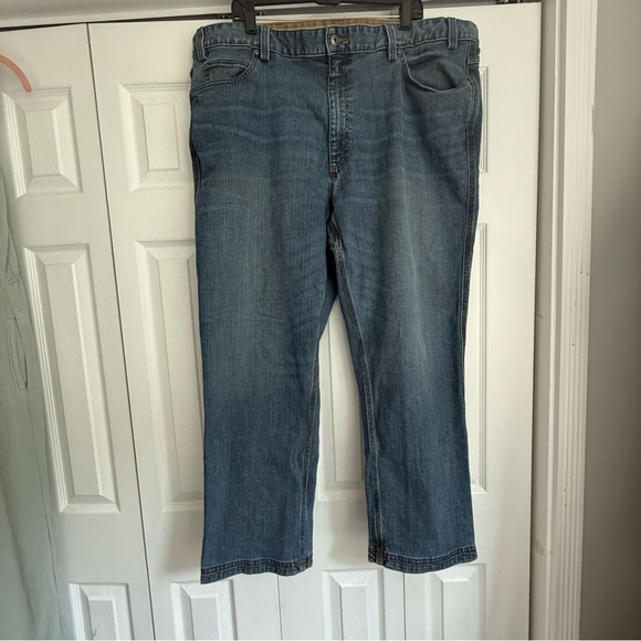 Duluth Trading Co Blue Relaxed Jeans for Everyday Comfort Flex Ballroom Jeans - Picture 1 of 7